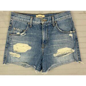 Baldwin Size 27 Womens Shorts Denim Jean Cut Off High Rise Distress Cott…